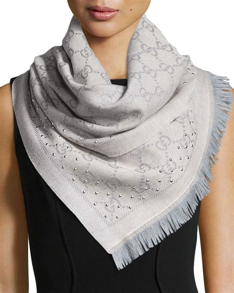 gucci studded scarf|Gucci scarf female.